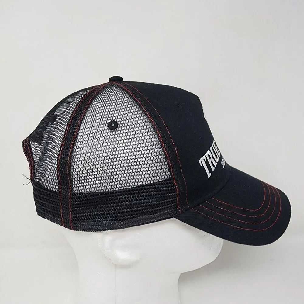 True Religion Hat Trucker Mens One Size Black Mesh Snapback Cap Embroidered Logo